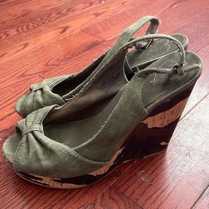 Camouflage Wedge Sandal